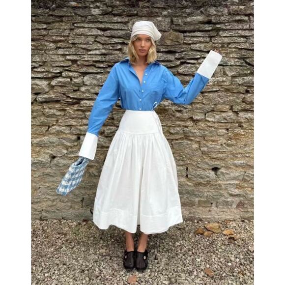 Helsa Classic Oversized Shirt in Tech Poplin S - Picture 1 of 7